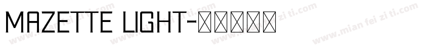 Mazette Light字体转换